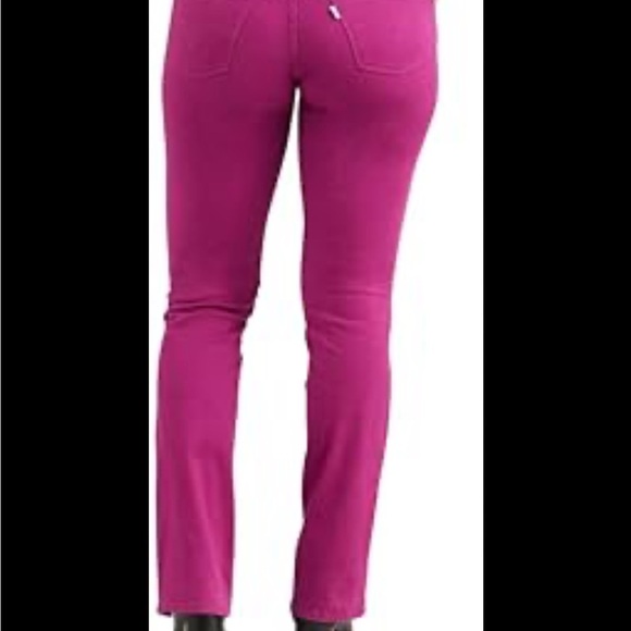 Levis purple/fuchsia high rise 505 straight pants - Picture 9 of 9